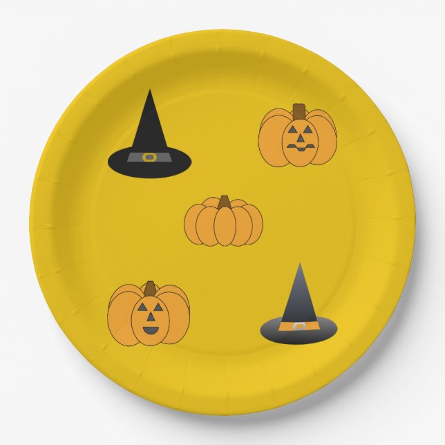 Festive Halloween Paper Plate (Front)