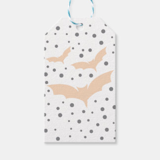 Festive Halloween Tableware Black and Orange Bat Gift Tags
