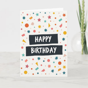 Festive Handdrawn Birthday Card