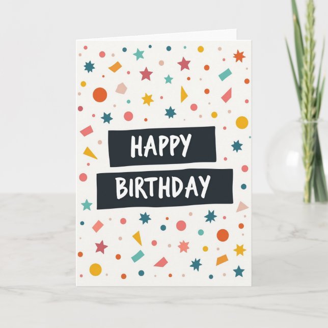 Festive Handdrawn Birthday Card (Front)