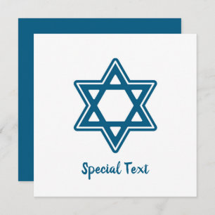 Festive Hanukkah Single Star v2 Folded Card