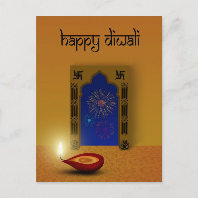 Festive Happy Diwali - Carte postale (Devant)
