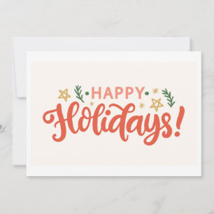 Festive Happy Holidays Design Card