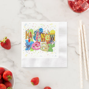 Festive Happy New Year Napkin