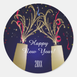 Festive Happy New Year's Sticker