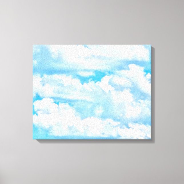 Festive Happy Sunny Clouds Background Canvas Print (Front)