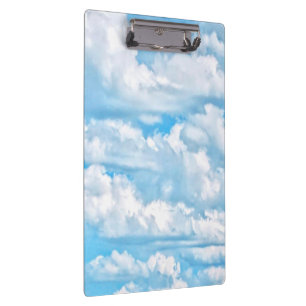 Festive Happy Sunny Clouds Background Clipboard