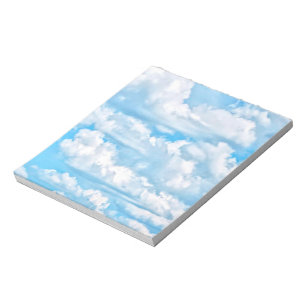 Festive Happy Sunny Clouds Background Notepad