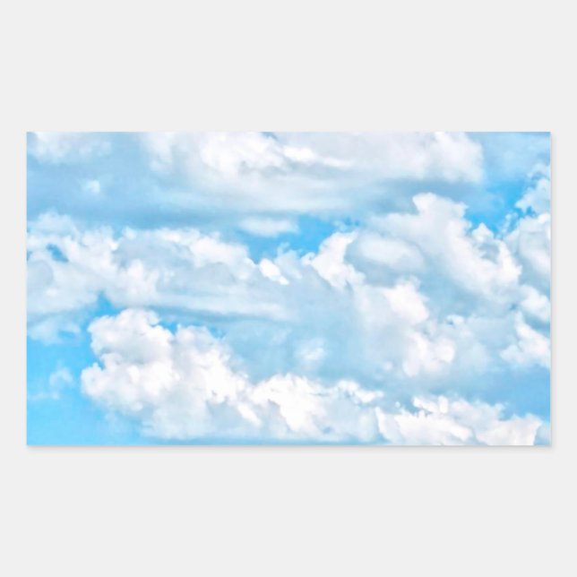 Festive Happy Sunny Clouds Background Sticker (Front)
