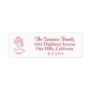 Festive Heritage Cocoa Return Address Label