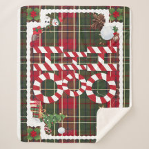 Festive "HO HO HO" Christmas Fleece & Sherpa Blank