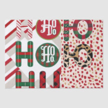 Festive "HO HO HO" Christmas Wrapping Paper with 
