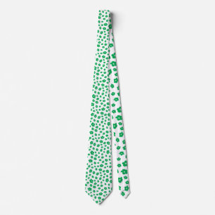Festive Holiay Christmas Green Hibiscus Flowers Fl Tie