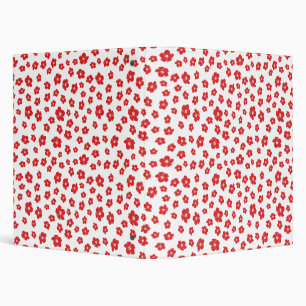 Festive Holiay Christmas Red Hibiscus Flowers Flor Binder