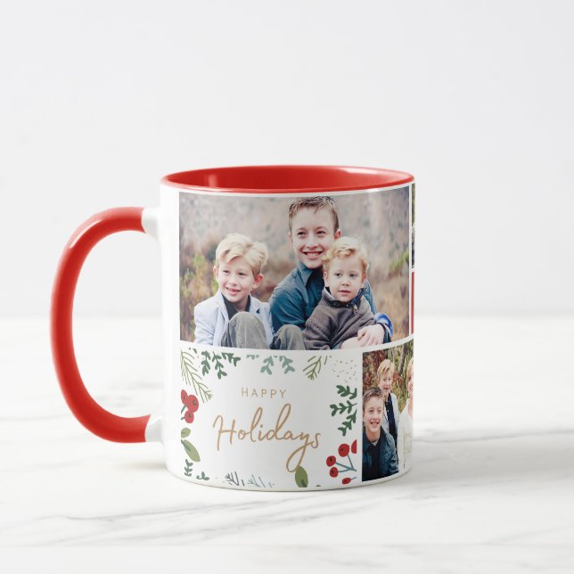 Festive Holiday 5 Photo Mug (Gauche)