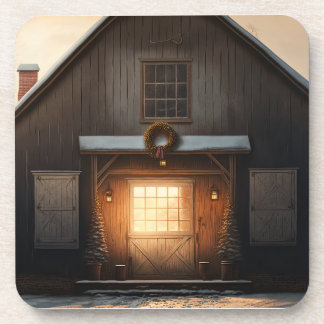 Festive Holiday / Christmas Barn Coasters