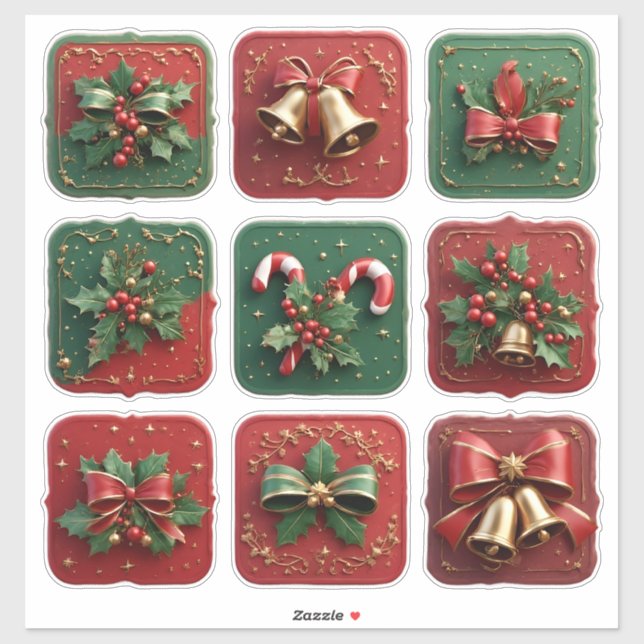 Festive Holiday Christmas Decorations (Sheet)