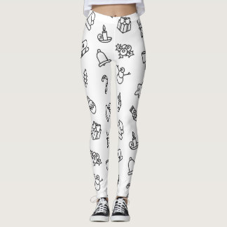 Festive Holiday Christmas Leggings Pants for Women