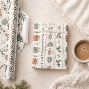 Festive Holiday Christmas Wrapping Paper