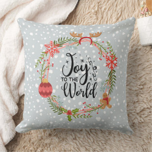 Festive Holiday Decor Throw Pillow