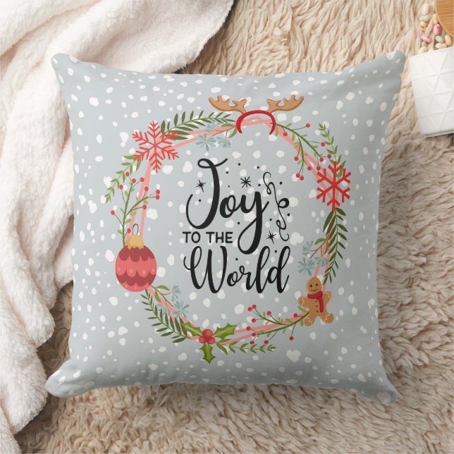 Festive Holiday Decor Throw Pillow (Blanket)