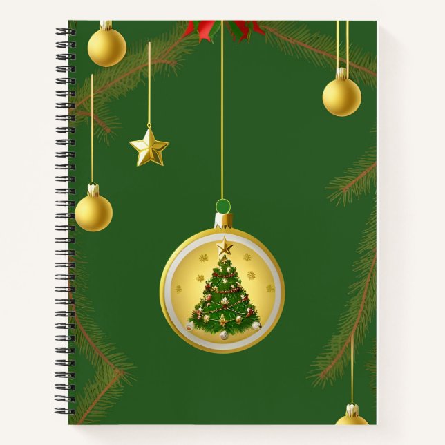 Festive Holiday Decorations Notebook (Front)