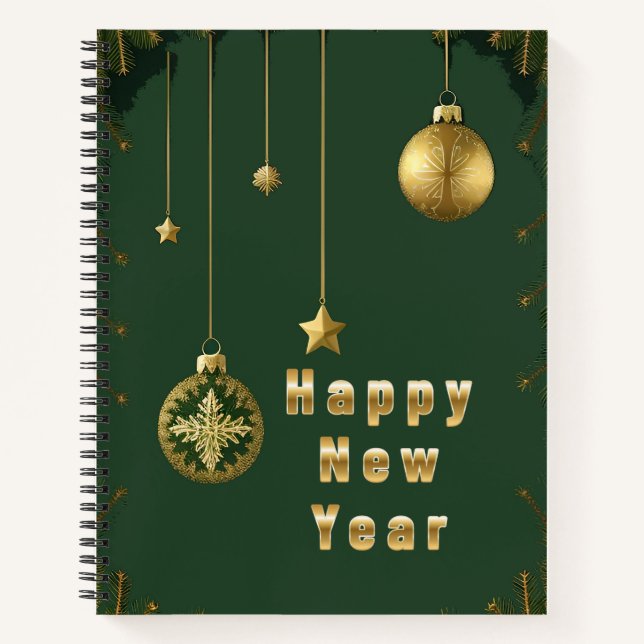 Festive Holiday Decorations Notebook (Front)