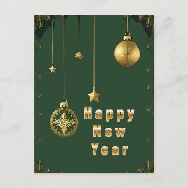 Festive Holiday Decorations Postcard (Front)