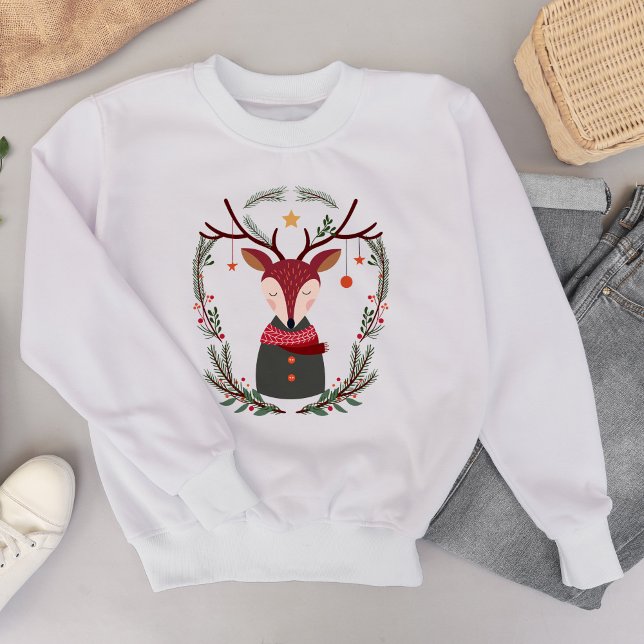 Festive Holiday Deer Sweatshirt (Creator Uploaded)