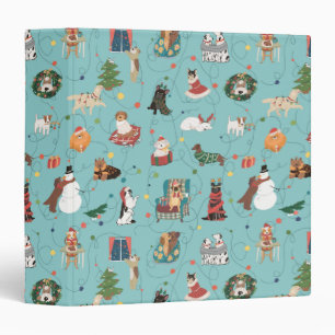 Festive Holiday Dogs in Christmas Sweaters Pattern Binder