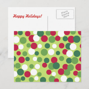 Festive Holiday Dots Postcard