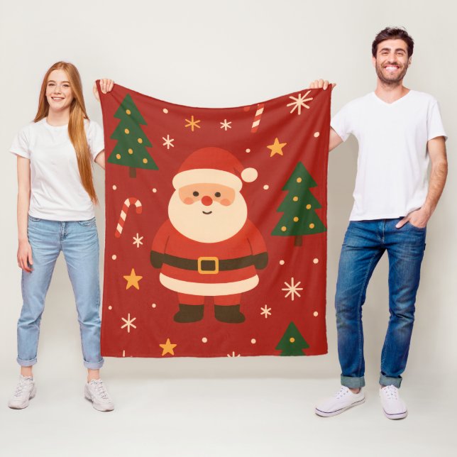 Festive Holiday Glow Fleece Blanket (In Situ)