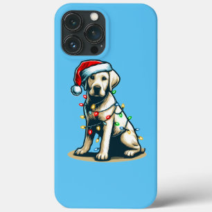 Festive Holiday Labrador Dog with Christmas Light iPhone 13 Pro Max Case