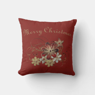 Festive Holiday Laurel Throw Pillow