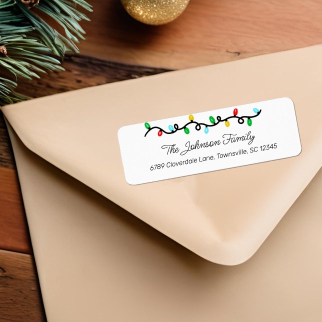 Festive Holiday Lights Return Address (Creator Uploaded)