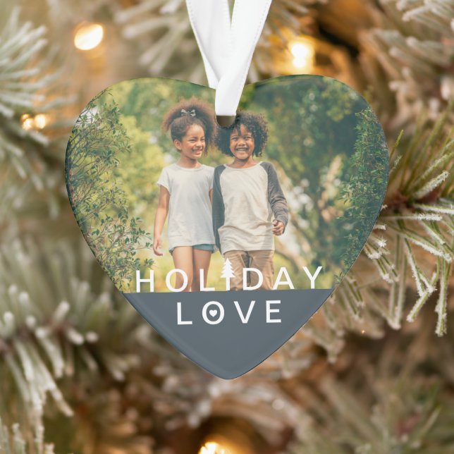 Festive Holiday Love 3 Photo Grandma Acrylique (Arbre)