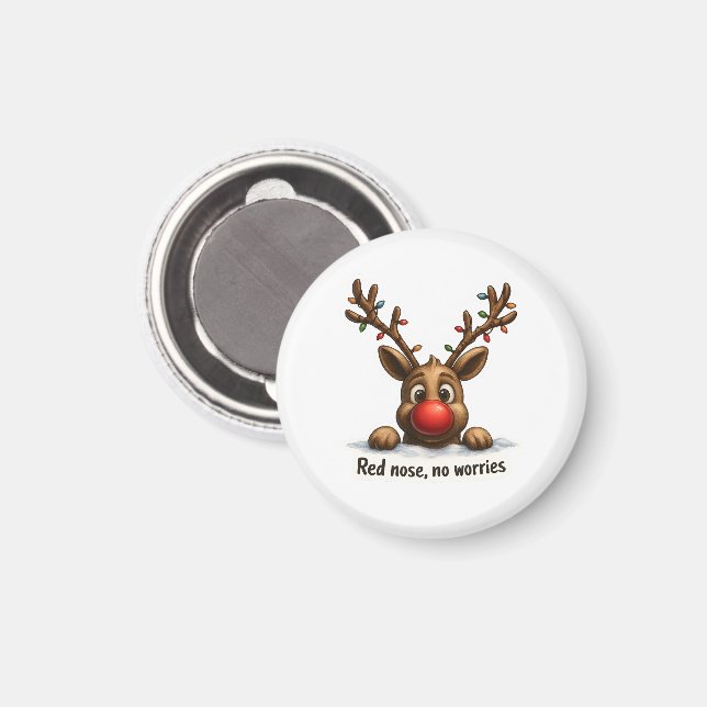 🦌 Festive Holiday Reindeer Magnet! 🎄🧲 Magnet (Front/Back)