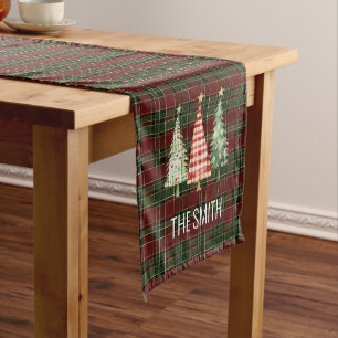 Festive Holiday Table Decor with Tree Accents Medium Table Runner