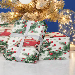 Festive holiday wrapping paper design