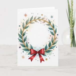 Festive Holiday Wreath Card