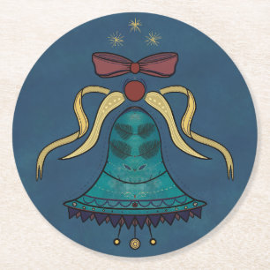 Festive Holidays Round Paper Coaster