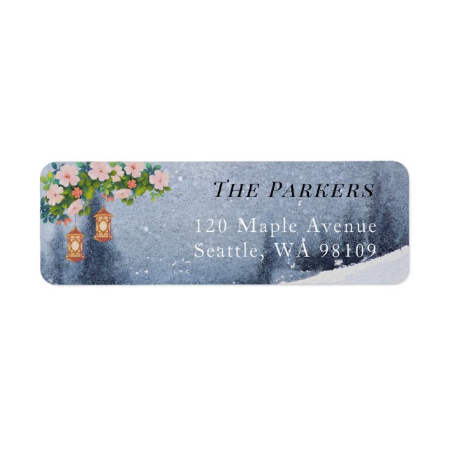 Festive Holly Berry Christmas Return Address Label (Front)