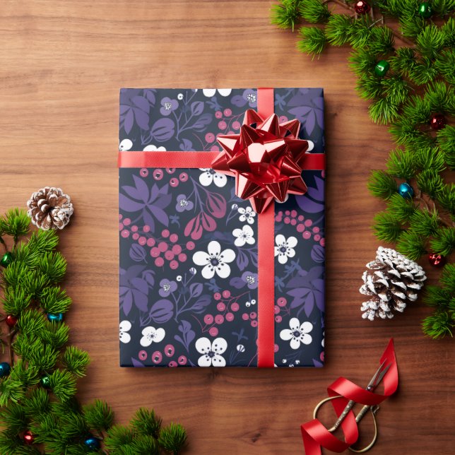Festive Holly Pattern Holiday Gift Wrap (Holiday Gift)