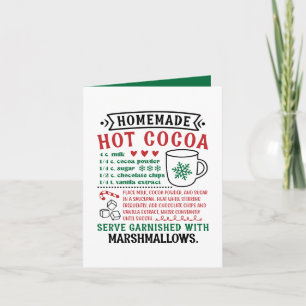 Festive homemade cocoa recipe customizable holiday card