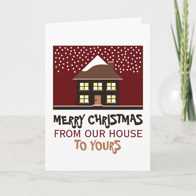 Festive House, Christmas Greeting Card (Front)