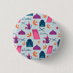 Festive Islamic Ramadan Design 1 Inch Round Button