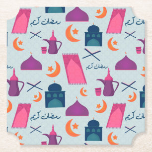Festive Islamic Ramadan Design Paper Coaster