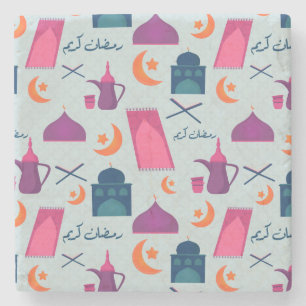 Festive Islamic Ramadan Design Stone Coaster