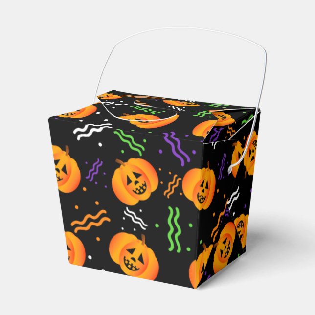 Festive Jack-O'-Lanterns Favor Box (Front Side)
