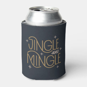 Festive Jingle and Mingle Holiday Design Can Cooler